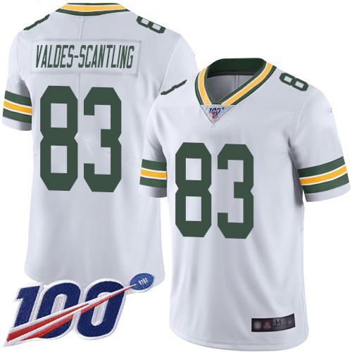Green Bay Packers Limited White Men #83 Valdes-Scantling Marquez Road Jersey Nike NFL 100th Season Vapor Untouchable